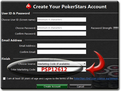 PokerStars Marketing Code 2012